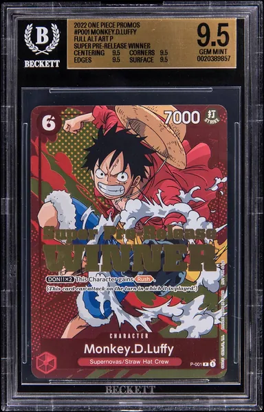 Beckett BGS 9.5 One Piece Monkey D. Luffy card